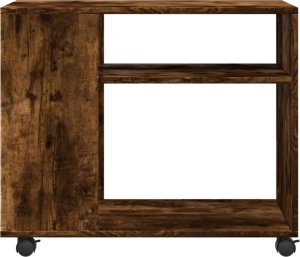 vidaXL Stolik boczny na kółkach, przydymiony dąb, 70x35x60 cm 5