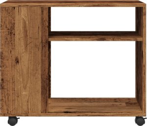 vidaXL Stolik boczny na kółkach, stare drewno, 70x35x60 cm 5