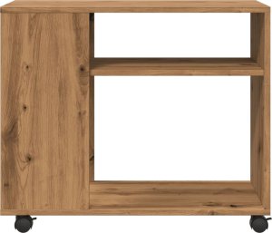 vidaXL Stolik boczny na kółkach, dąb artisian, 70x35x60 cm 5