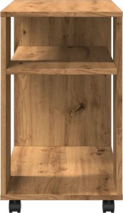 vidaXL Stolik boczny na kółkach, dąb artisian, 70x35x60 cm 6