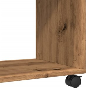 vidaXL Stolik boczny na kółkach, dąb artisian, 70x35x60 cm 8