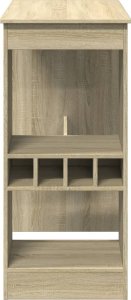 vidaXL Stolik barowy z przegródkami, dąb sonoma, 90x47,5x103,5 cm 5