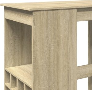 vidaXL Stolik barowy z przegródkami, dąb sonoma, 90x47,5x103,5 cm 7