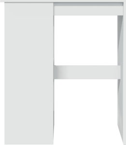 vidaXL Stolik barowy z przegródkami, biały, 90x47,5x103,5 cm 4