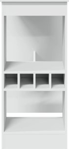 vidaXL Stolik barowy z przegródkami, biały, 90x47,5x103,5 cm 5