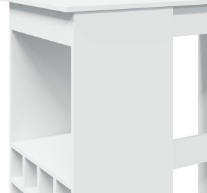 vidaXL Stolik barowy z przegródkami, biały, 90x47,5x103,5 cm 7