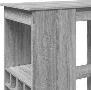 vidaXL Stolik barowy z przegródkami, szary dąb sonoma, 90x47,5x103,5cm 7