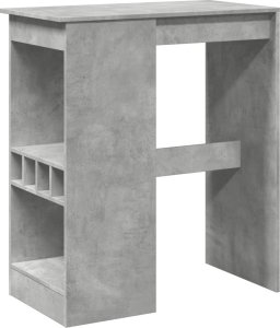 vidaXL Stolik barowy z przegródkami, szarość betonu, 90x47,5x103,5 cm 2