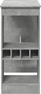vidaXL Stolik barowy z przegródkami, szarość betonu, 90x47,5x103,5 cm 5