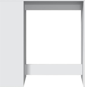 vidaXL Stolik barowy z przegrodami, biały, 101x40x103,5 cm 4