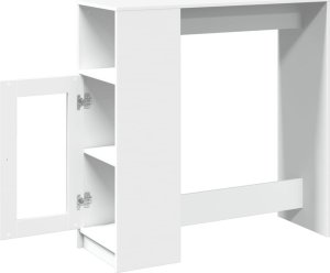 vidaXL Stolik barowy z przegrodami, biały, 101x40x103,5 cm 5