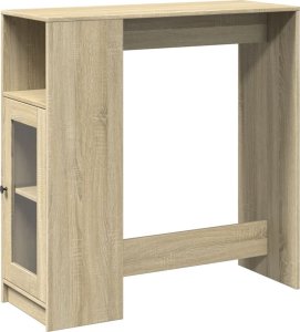 vidaXL Stolik barowy z przegrodami, dąb sonoma, 101x40x103,5 cm 2