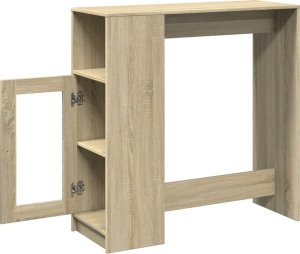 vidaXL Stolik barowy z przegrodami, dąb sonoma, 101x40x103,5 cm 5