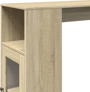 vidaXL Stolik barowy z przegrodami, dąb sonoma, 101x40x103,5 cm 9