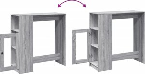 vidaXL Stolik barowy z przegrodami, szary dąb sonoma, 101x40x103,5 cm 8