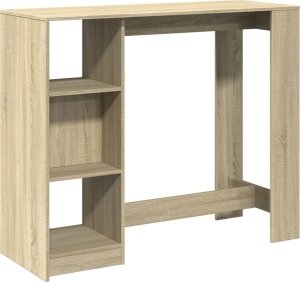 vidaXL Stolik barowy z regałem, dąb sonoma, 124x46x103,5 cm 2