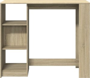 vidaXL Stolik barowy z regałem, dąb sonoma, 124x46x103,5 cm 4