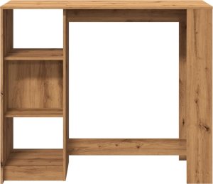 vidaXL Stolik barowy z regałem, dąb artisian, 124x46x103,5 cm 4