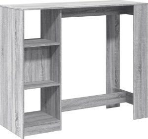 vidaXL Stolik barowy z regałem, szary dąb sonoma, 124x46x103,5 cm 2