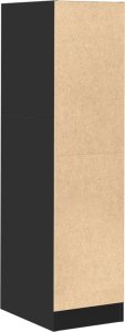 vidaXL Szafka apteczna, czarna, 30x41x118 cm, materiał drewnopochodny 7