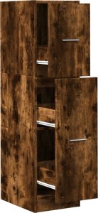 vidaXL Szafka apteczna, przydymiony dąb, 30x41x118 cm 2