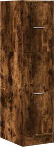 vidaXL Szafka apteczna, przydymiony dąb, 30x41x118 cm 3