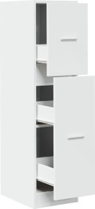 vidaXL Szafka apteczna, biała, 30x41x118 cm, materiał drewnopochodny 2