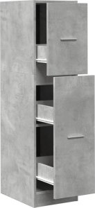 vidaXL Szafka apteczna, szarość betonu, 30x41x118 cm 2