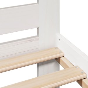 vidaXL Rama łóżka bez materaca, biała, 180x200 cm, lite drewno sosnowe 7