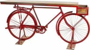 DKD Home Decor Odbiornik Alexandra House Living Bike Brązowy Czerwony Żelazo Drewno mango 50 x 90 x 198 cm 1