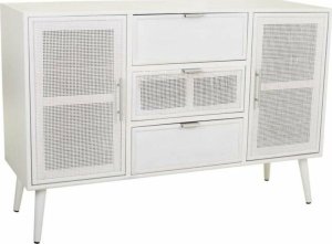 DKD Home Decor Kredens Alexandra House Living Biały Srebrzysty Bambus Drewno MDF 40 x 81 x 120 cm 1