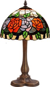 Lampa stołowa Viro Lampa stołowa Viro Rosy Czerwony Kolor Zielony Pomarańczowy Orange Cynk 60 W 20 x 37 x 20 cm 1