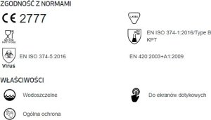 Tegera Rękawice Lateksowe Bezpudrowe M 100szt Jednorazowe do  Żywności Horeca TEGERA r. 8 3