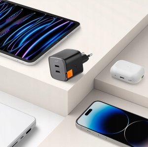 Ładowarka Spigen Spigen ArcStation Pro, black - GaN/2-Port/USB-C PD3.0 45W/USB-C PD3.0 45W/Total 45W 9