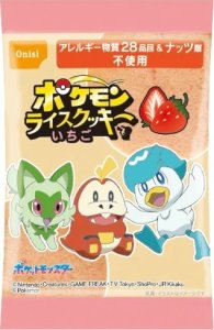 Pokemon Rice Cookie Strawberry, bezglutenowe ciasteczko ryżowe o smaku truskawkowym 8g - Pokemon x Onisi 1