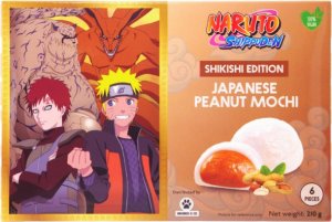 Yuki & Love Mochi Naruto Shippuden Shikishi Edition Peanut, ryżowe ciasteczka z pastą orzechową 210g - Bamboo House 1