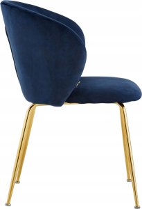 Selsey Krzesło tapicerowane Mealize granatowy velvet na złotych nogach 3