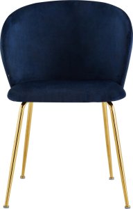 Selsey Krzesło tapicerowane Mealize granatowy velvet na złotych nogach 6