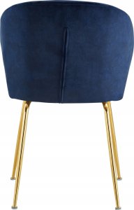 Selsey Krzesło tapicerowane Mealize granatowy velvet na złotych nogach 7