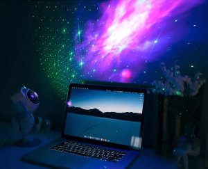 Severno Kids Projektor gwiazd, lampka nocna LED Astronauta + pilot 2