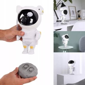 Severno Kids Projektor gwiazd, lampka nocna LED Astronauta + pilot 5