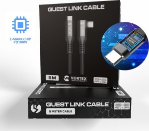 Vortex Virtual Reality VortexVR Kabel 5m 10 GBPS PD100W (Fast charging) USB-C do META QUEST LINK / OCULUS LINK 2