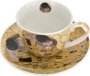 DUO Filiżanka porcelanowa 250 ml + spodek The Kiss Ecru 7