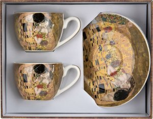 DUO Komplet 2 filiżanek 110 ml + spodki The Kiss Classic 2