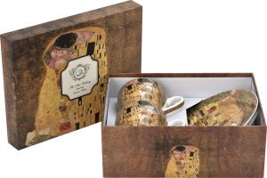 DUO Komplet 2 filiżanek 110 ml + spodki The Kiss Classic 10