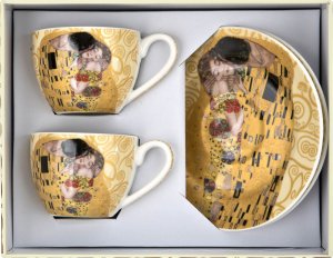 DUO Komplet 2 filiżanek 110 ml + spodki The Kiss Ecru 2