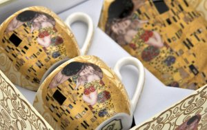 DUO Komplet 2 filiżanek 110 ml + spodki The Kiss Ecru 9