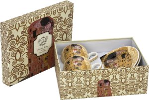 DUO Komplet 2 filiżanek 110 ml + spodki The Kiss Ecru 10