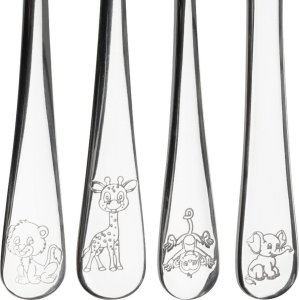 Fackelmann Komplet sztućców dla dzieci 4 el. Safari Nirosta 6