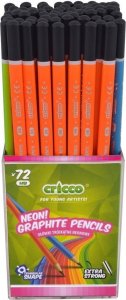 Cricco Ołówek trójkątny neon HB (72szt) CRICCO 1